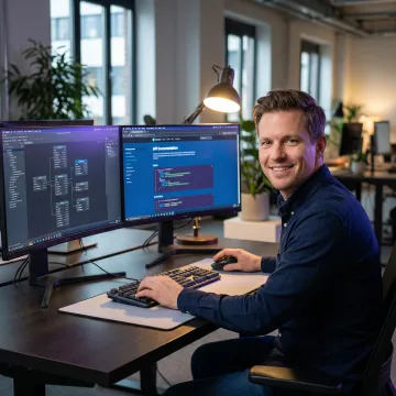 Developer using Keel platform to build custom SaaS backend for business operations