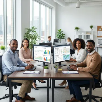 Operations team reviewing purchase orders and inventory levels on a custom dashboard