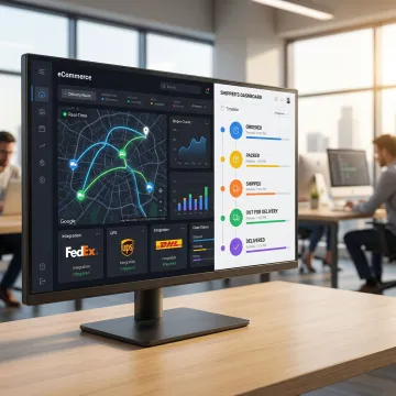 Custom delivery management software dashboard for eCommerce order tracking and fulfilment