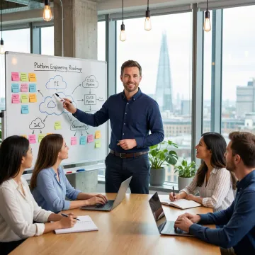 DevOps engineers following a structured internal developer platform implementation process