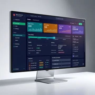 Custom enterprise software development dashboard showing operations management interface