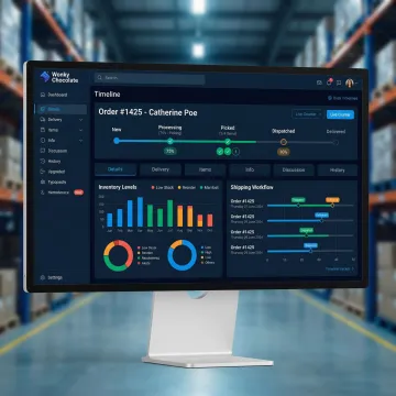 3PL fulfillment software dashboard showing warehouse order management and inventory tracking