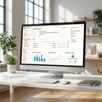 Custom inventory management dashboard integrated with Shopify showing real-time stock levels