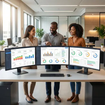 Operations team managing order and inventory workflows on a custom software dashboard
