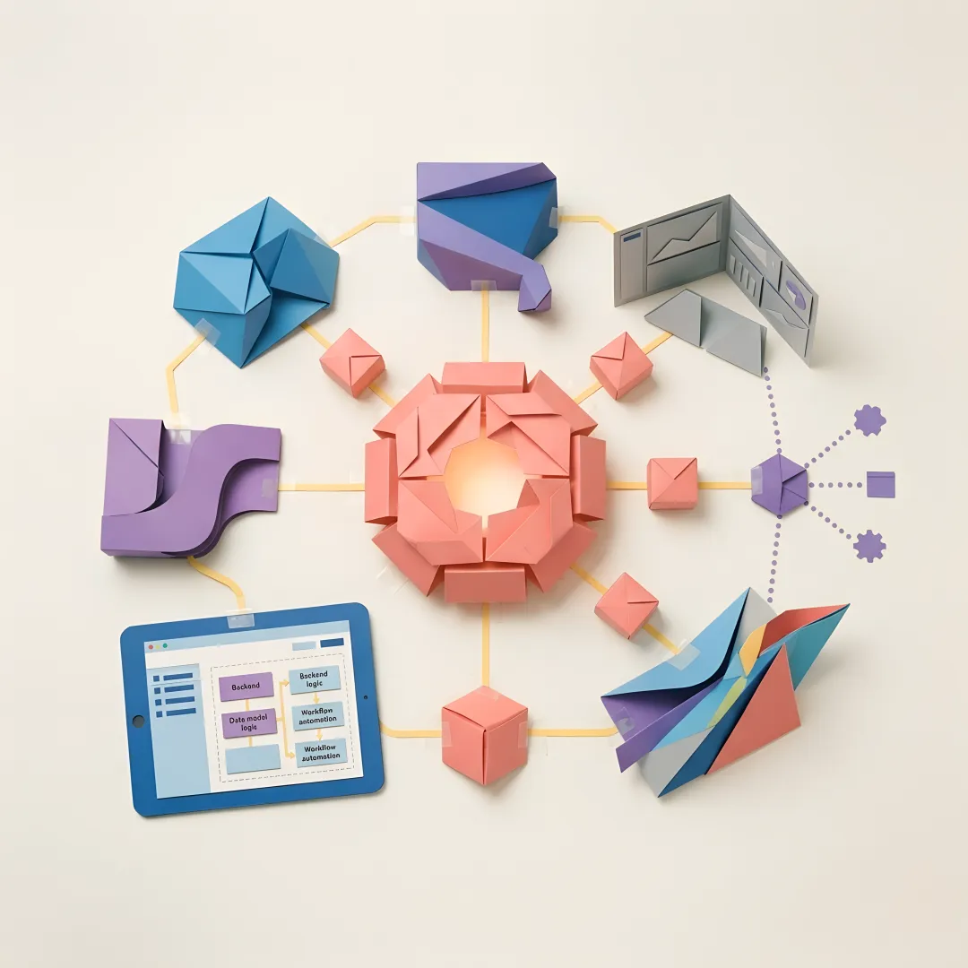 Step-by-step SaaS development process shown on a collaborative digital workspace