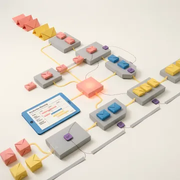 Custom enterprise platform interface with operations workflows and data models