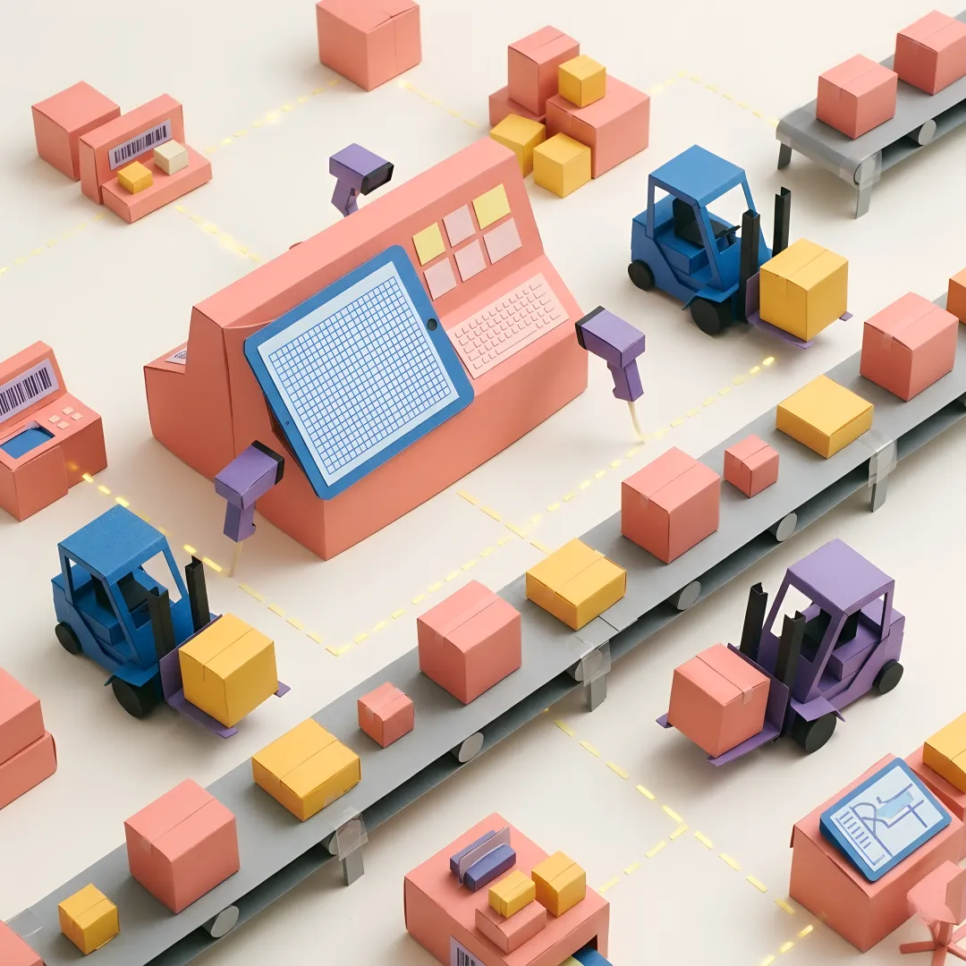 Custom logistics software dashboard showing supply chain and transportation management