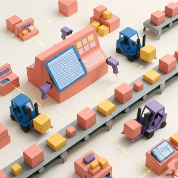 Custom logistics software dashboard showing supply chain and transportation management