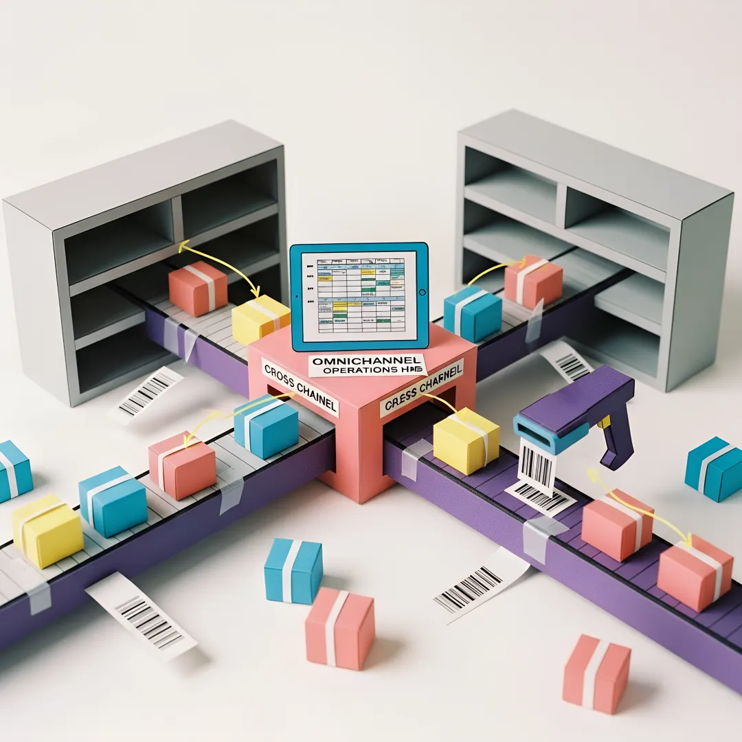Omnichannel fulfilment software dashboard showing order management and warehouse operations
