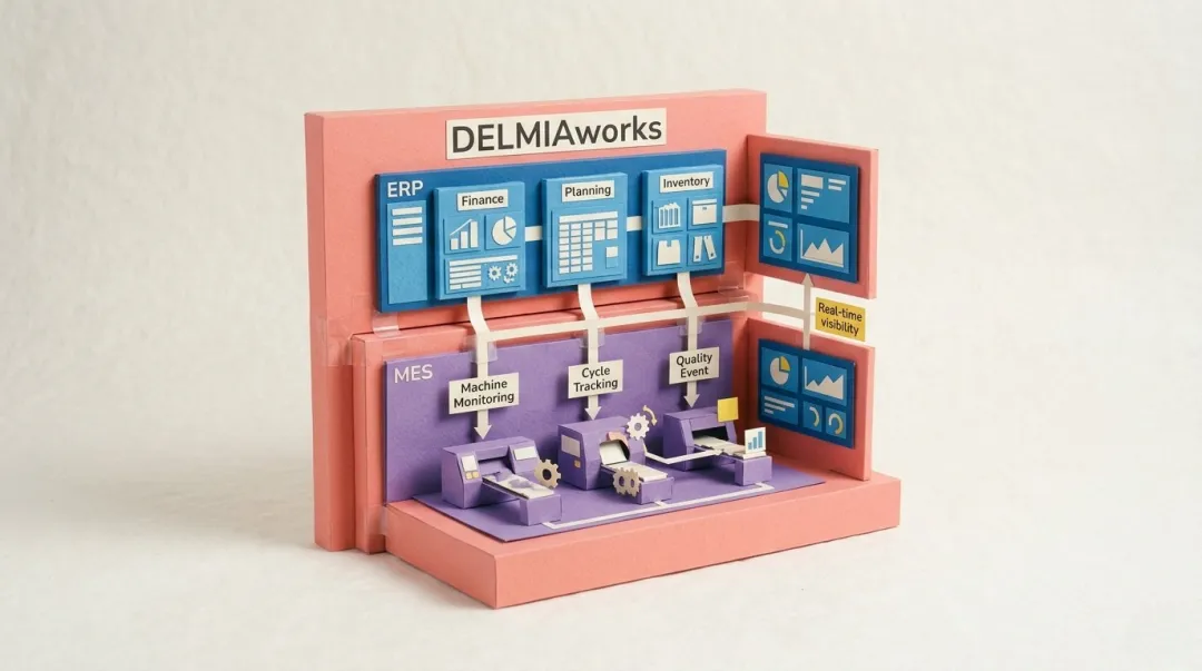 Real-time manufacturing shop floor dashboard displaying machine utilisation and production metrics