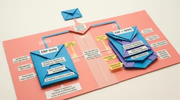 ERP versus WMS versus modern platform three-path decision flow for operations teams