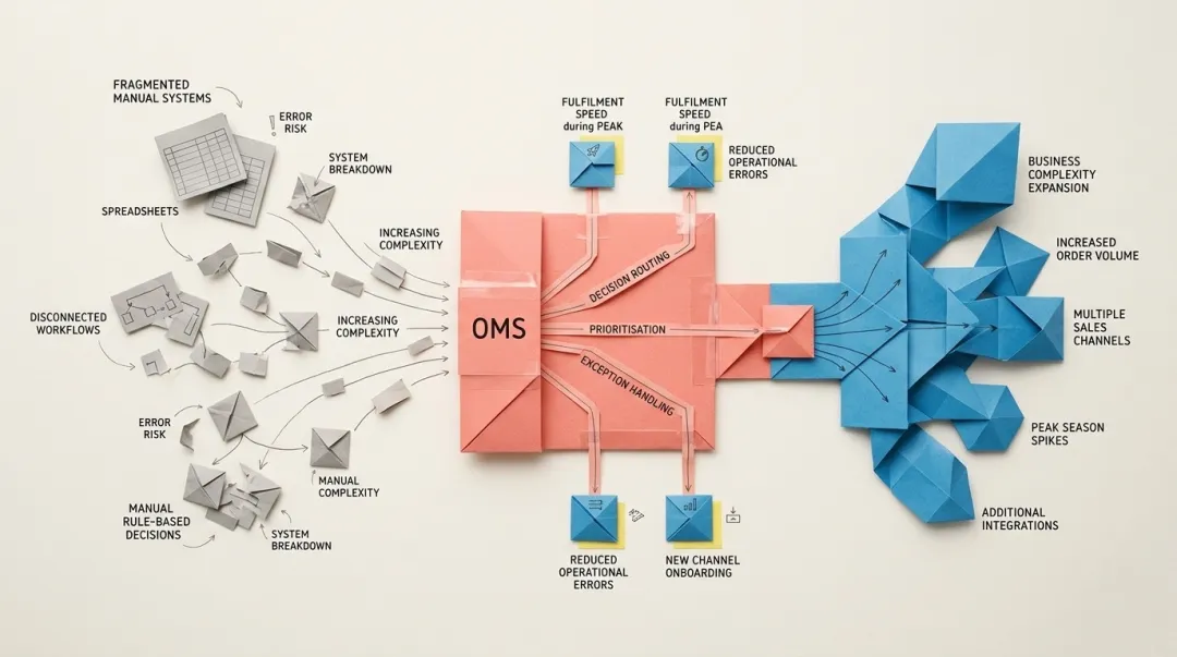 Traditional versus modern OMS channel onboarding time comparison infographic