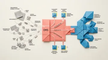 Traditional versus modern OMS channel onboarding time comparison infographic