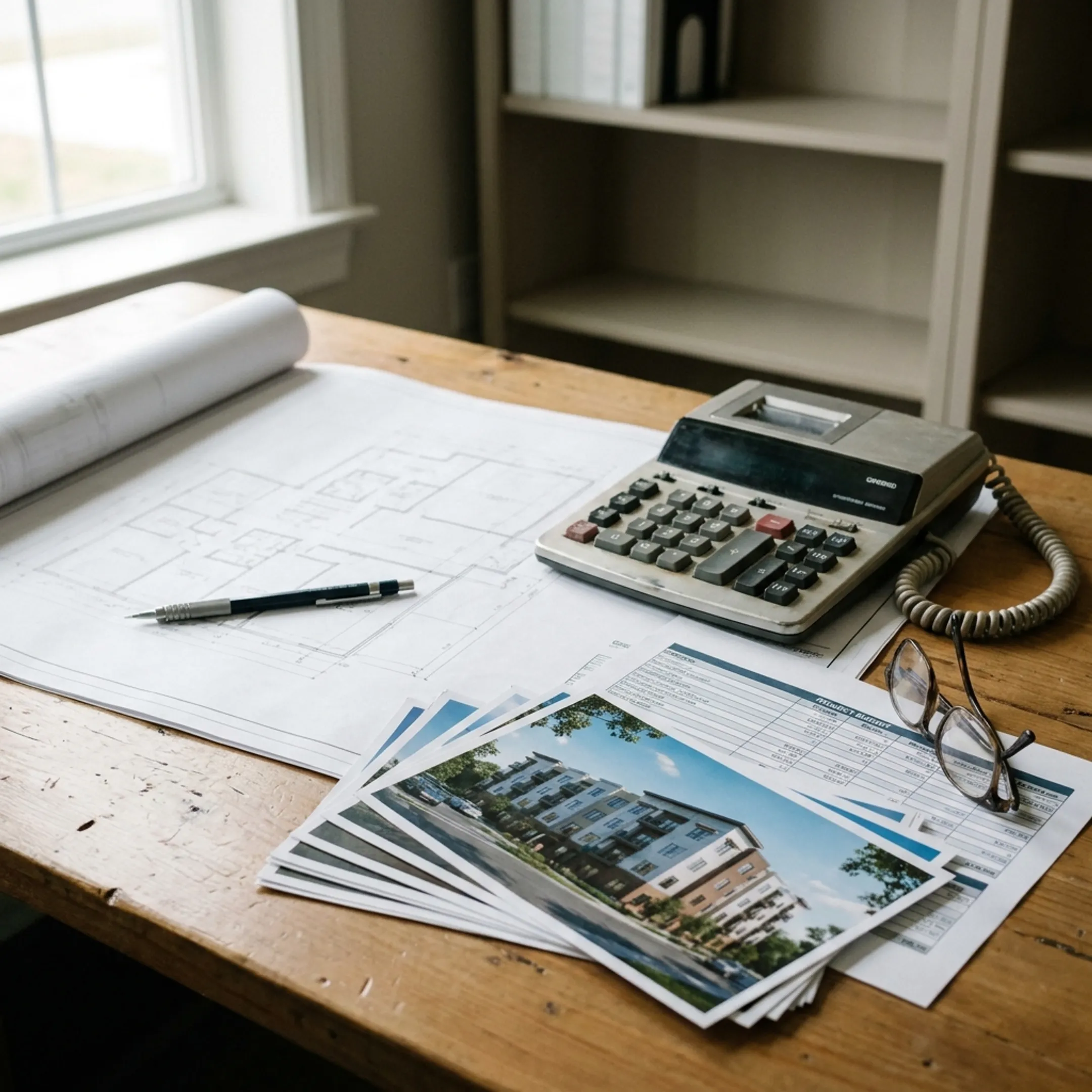 Construction project plans and financing documents