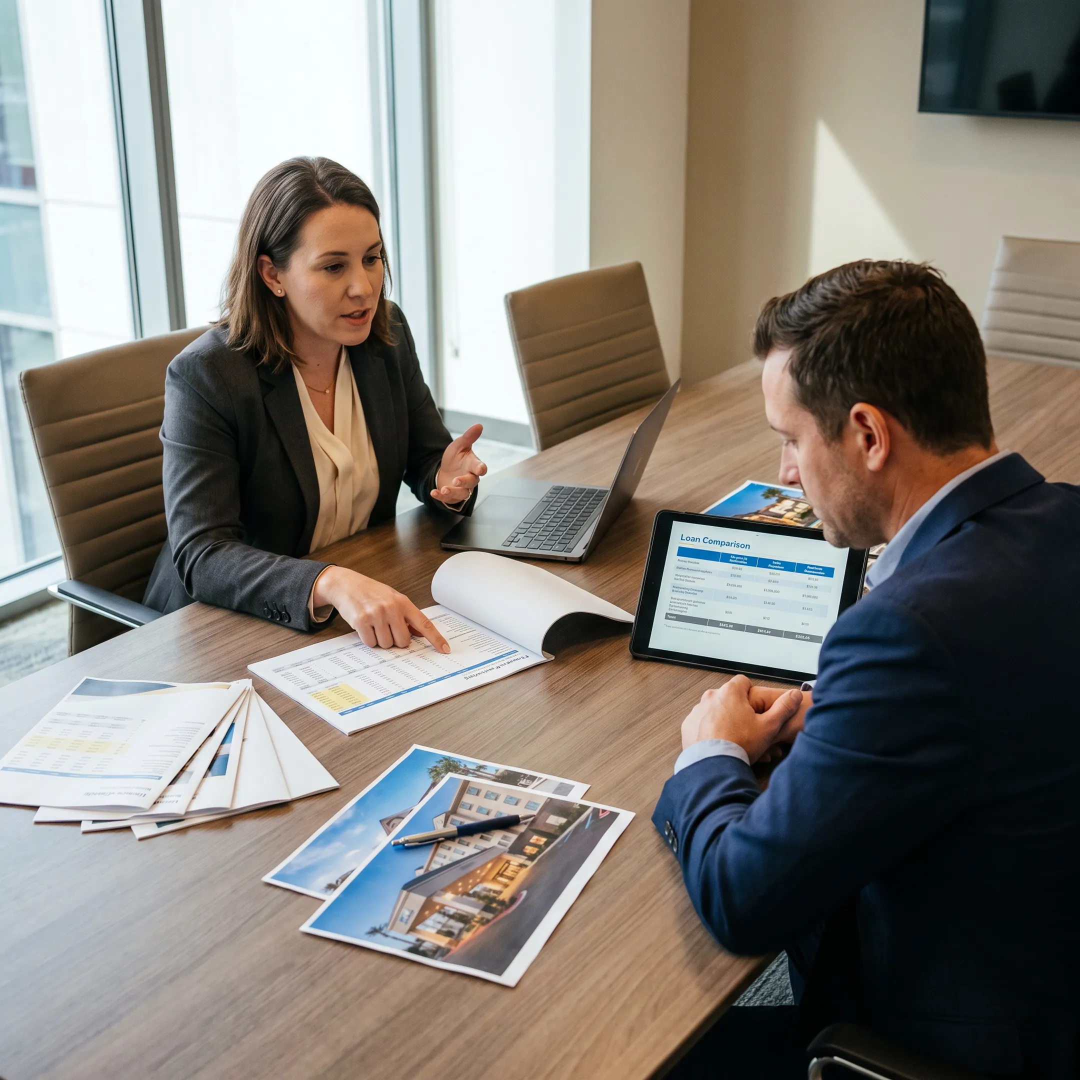 Hotel financing consultation with commercial lending professionals