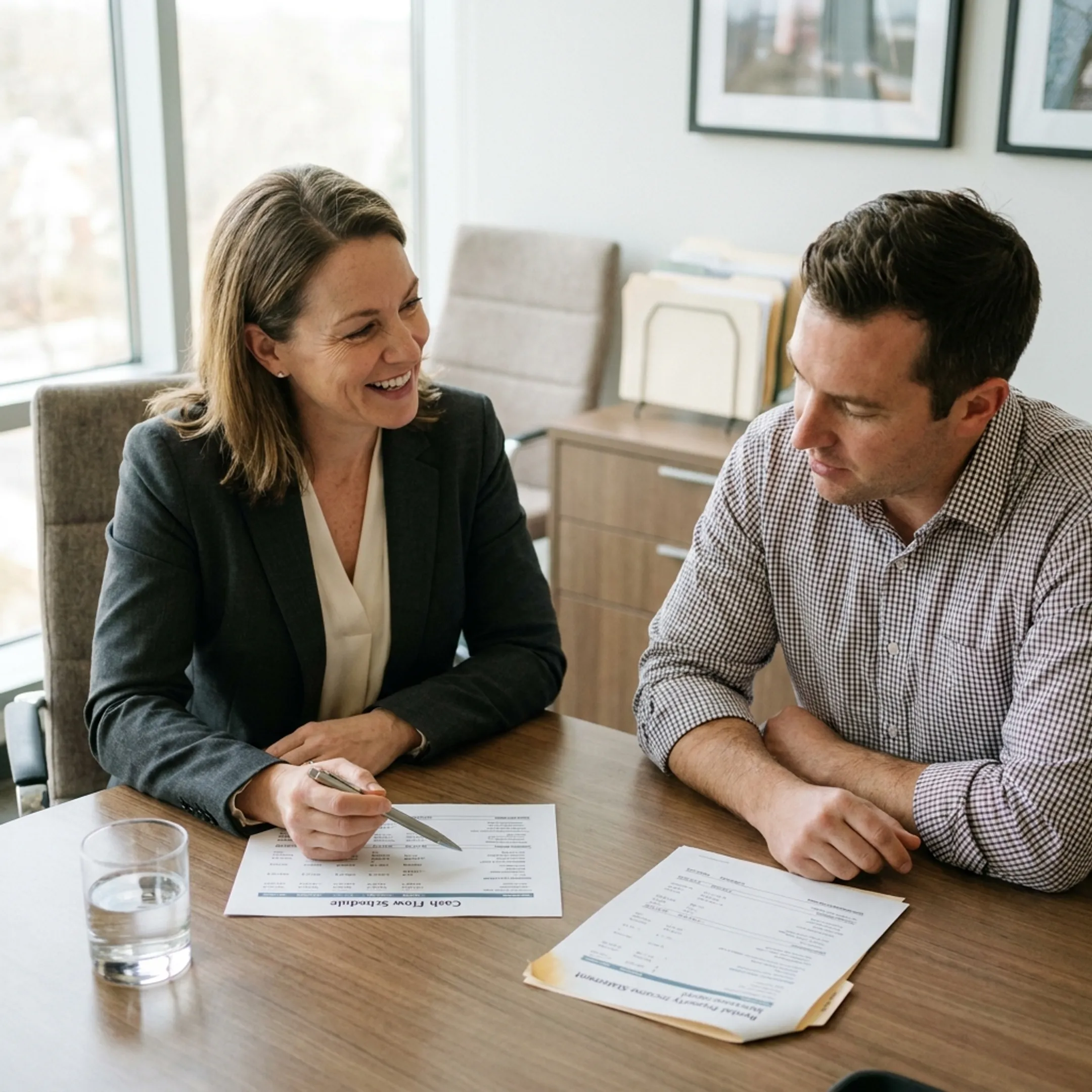 Advisor discussing rental property loan strategy with investor