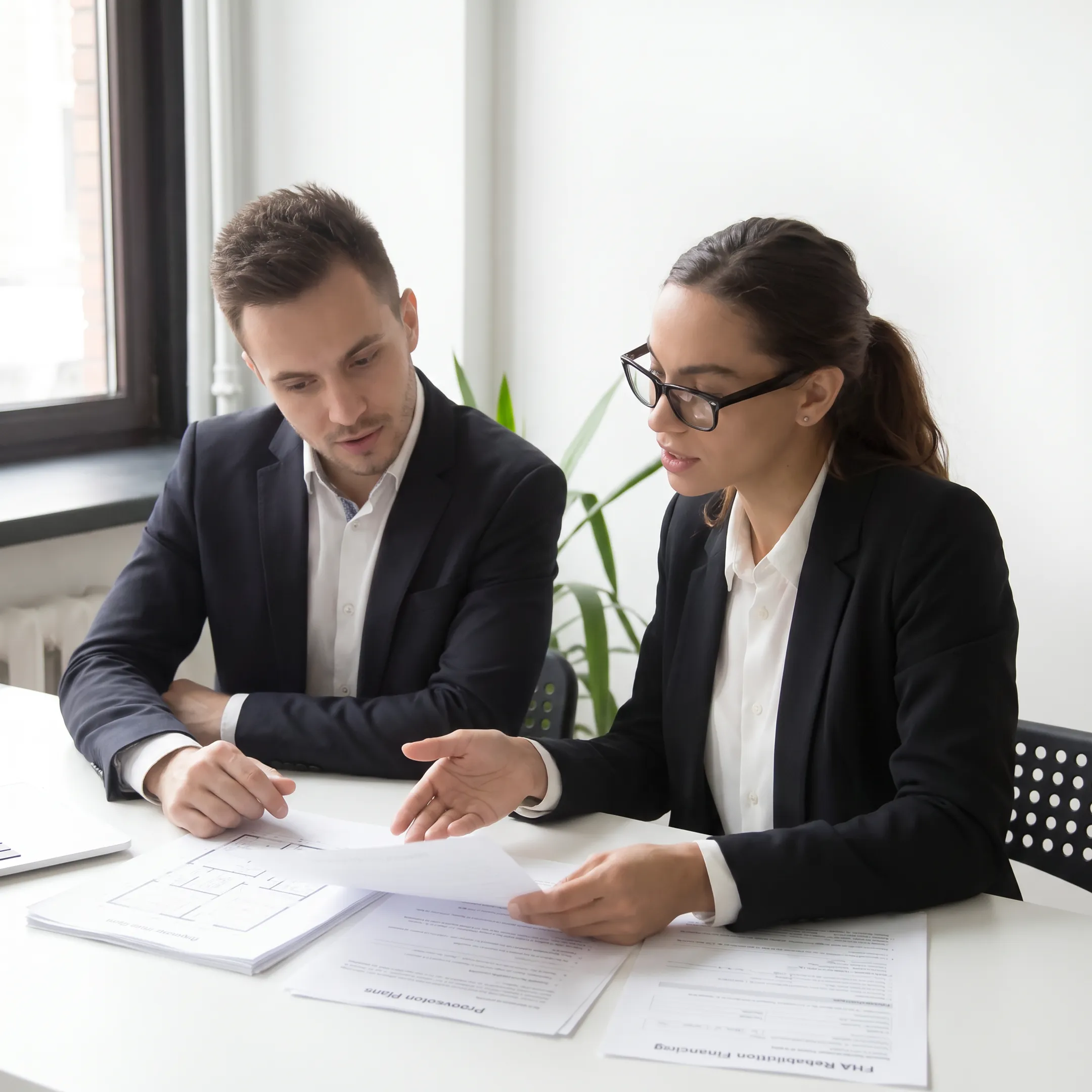 Home renovation plans discussed during a financing consultation
