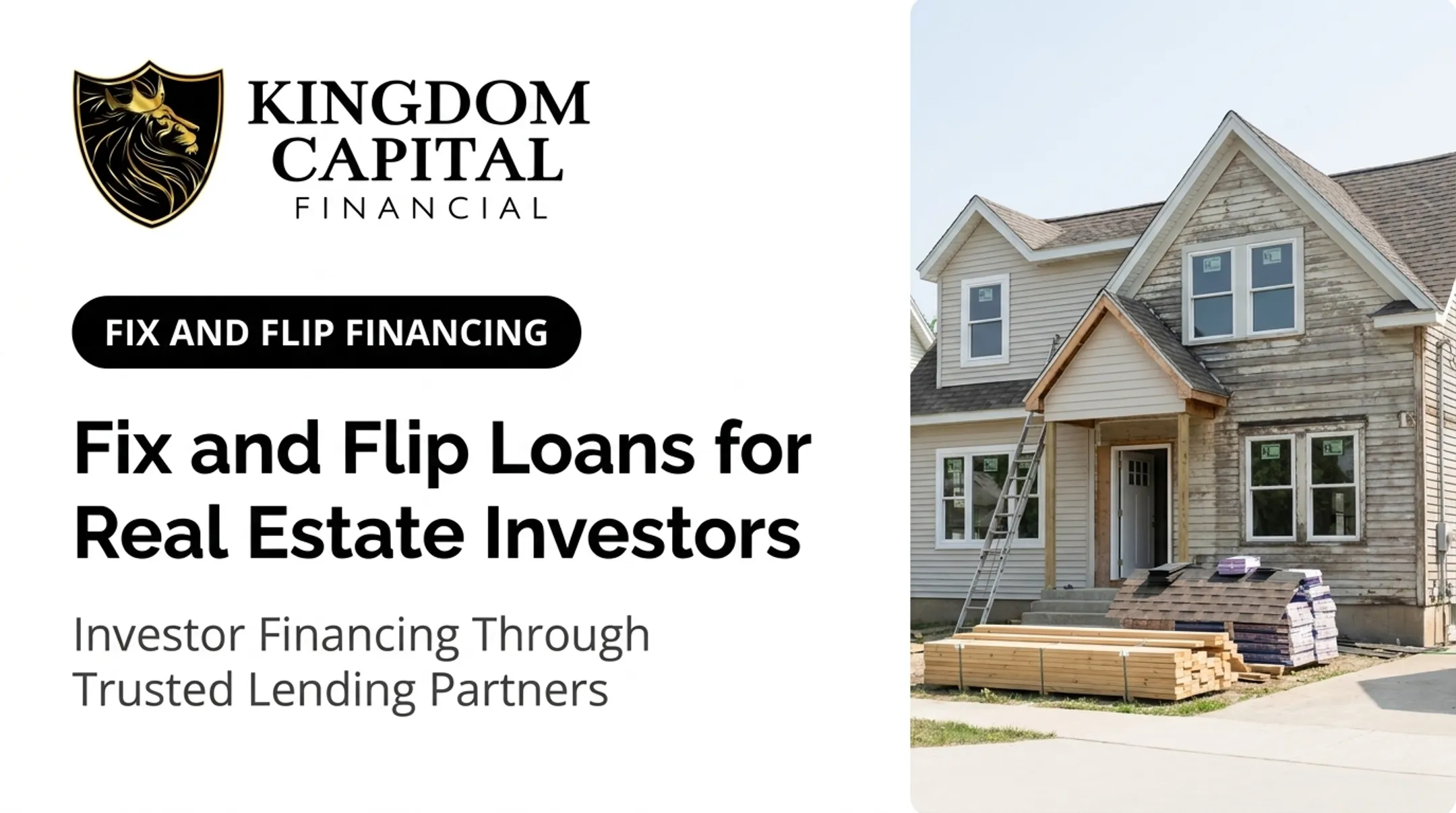 Fix and Flip Loans for Real Estate Investors
