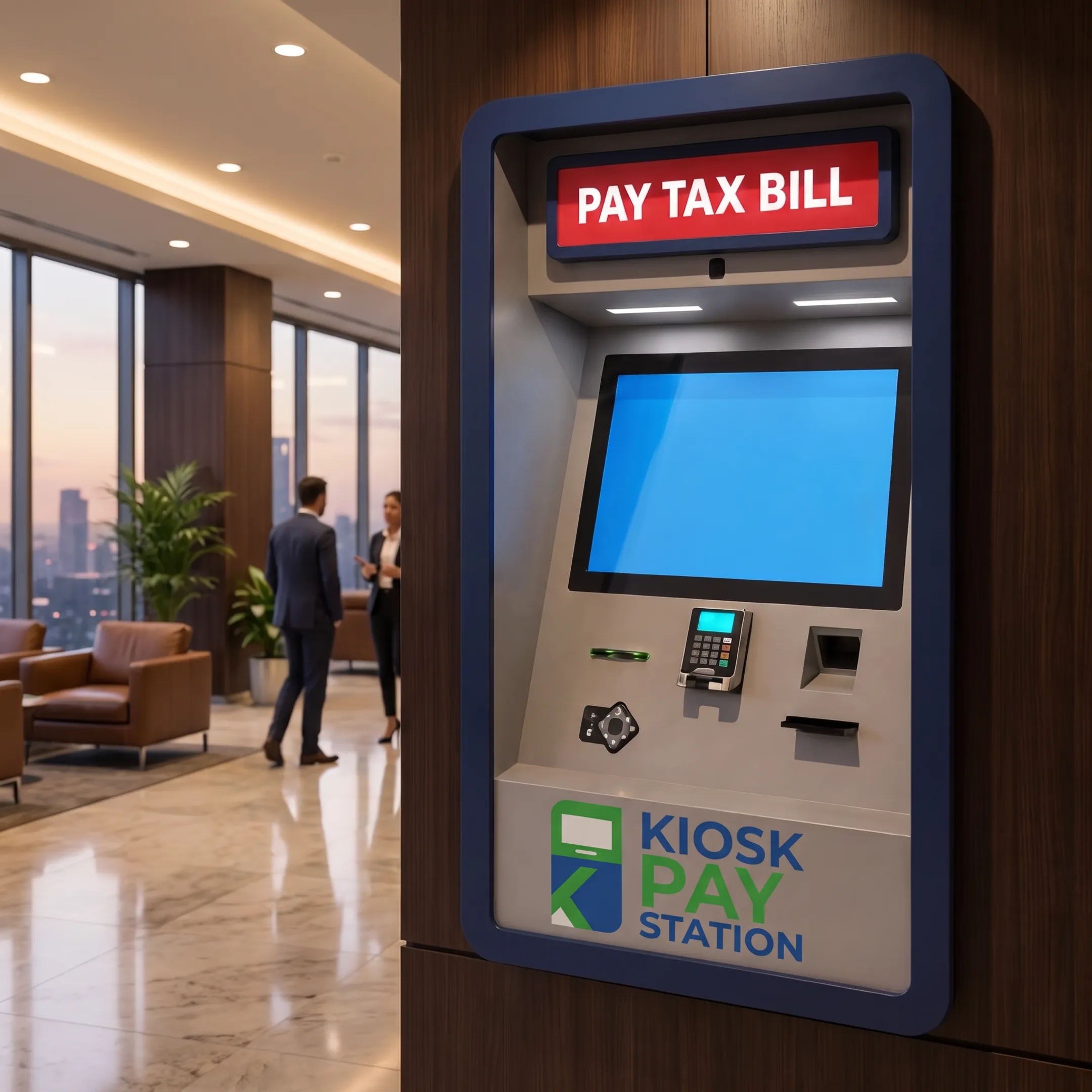 Constituent using a secure bill payment kiosk