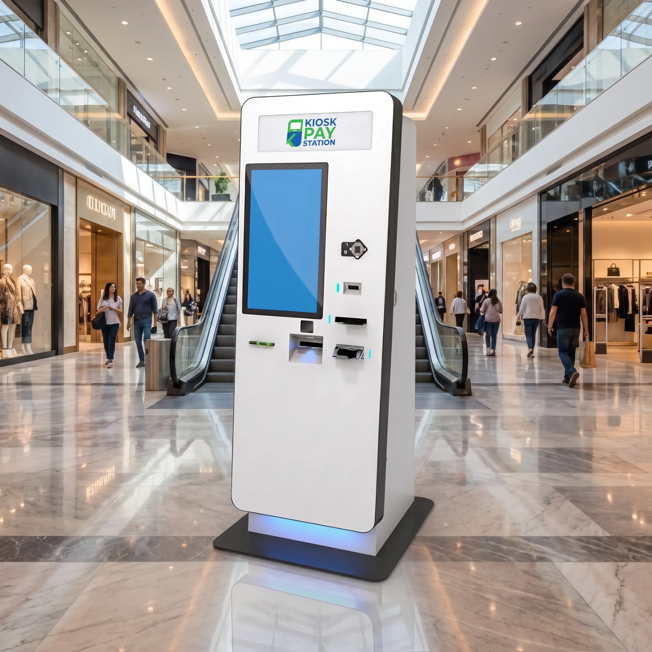 Accessible court payment kiosk with touchscreen and payment options