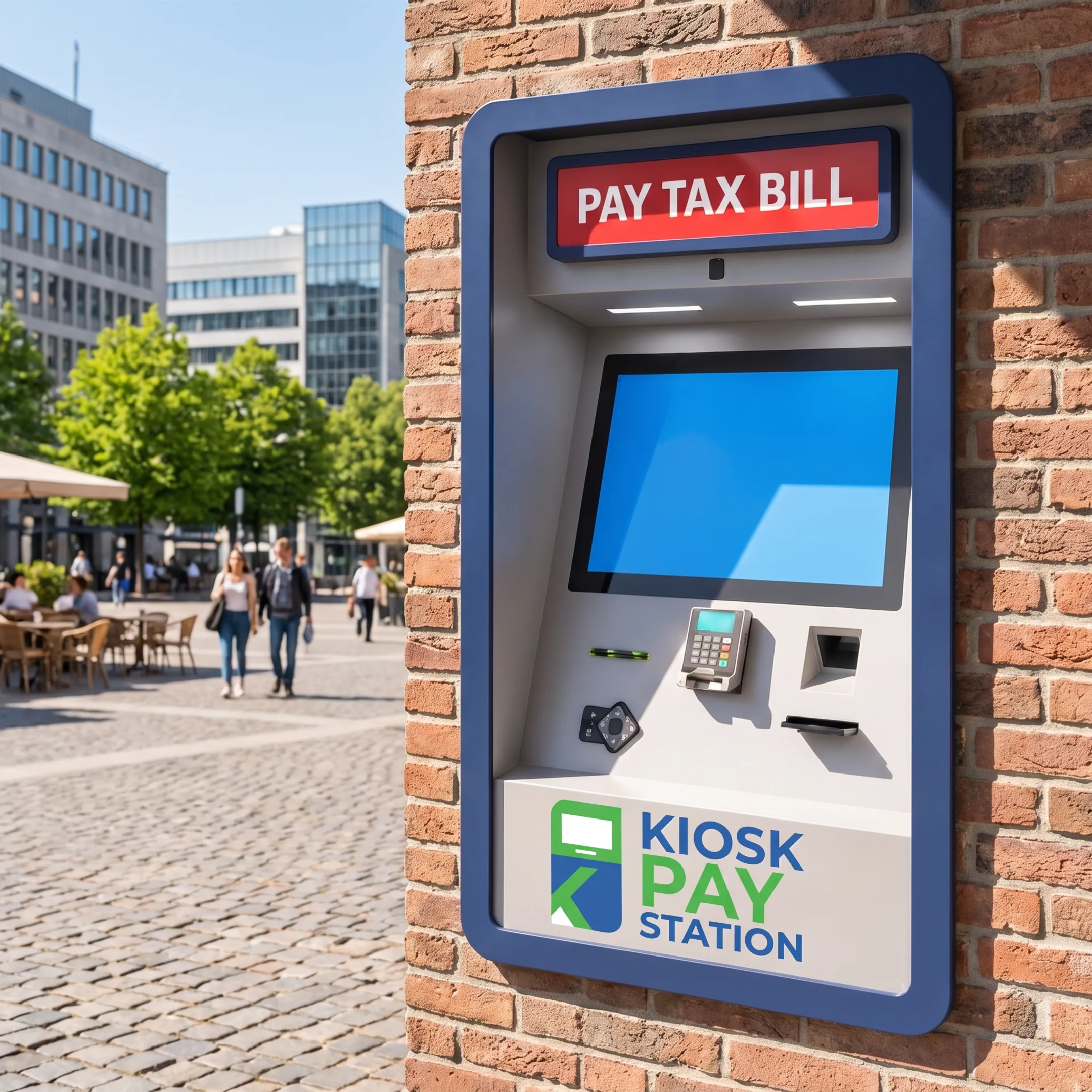 Constituent using a secure utility payment kiosk