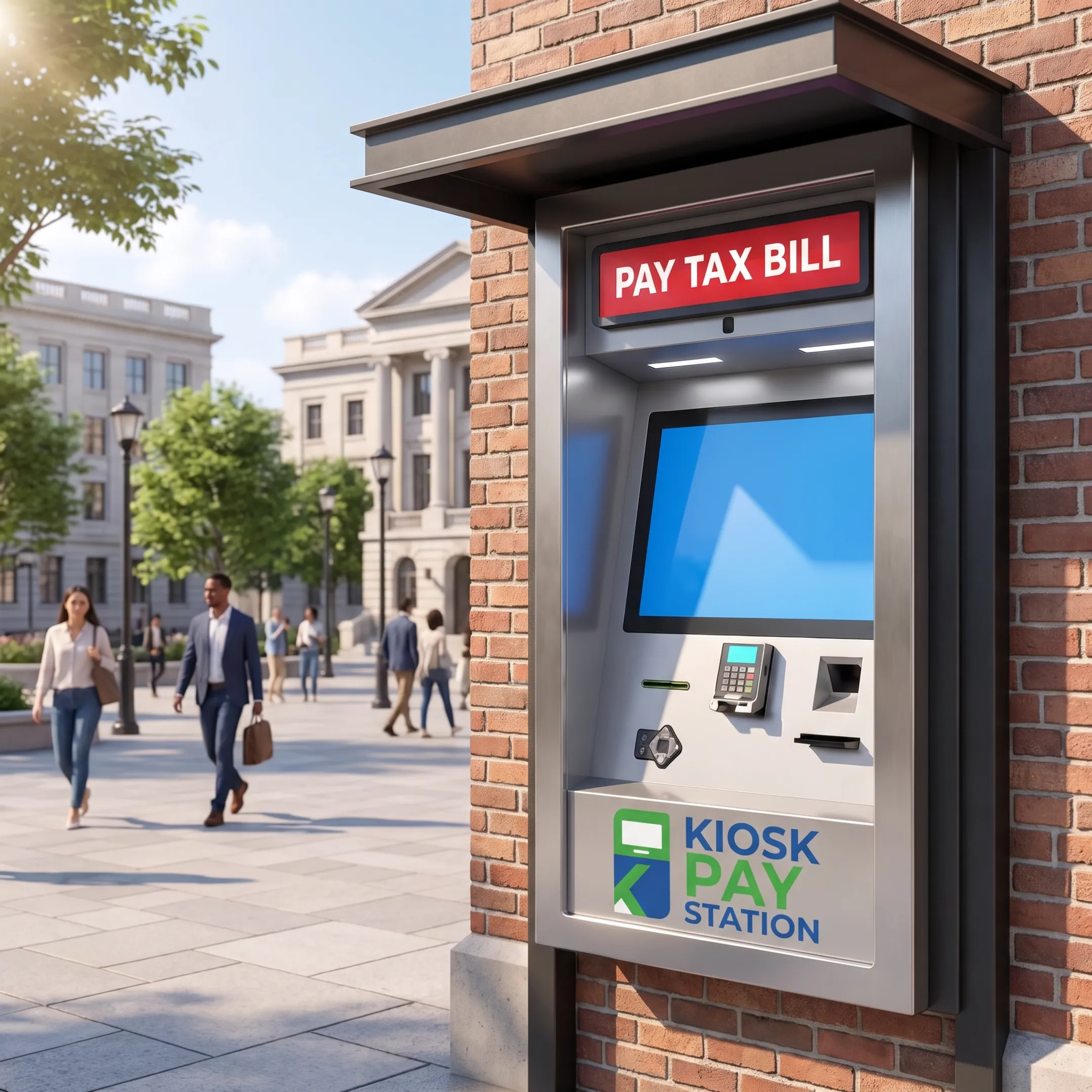 Constituent using a payment kiosk