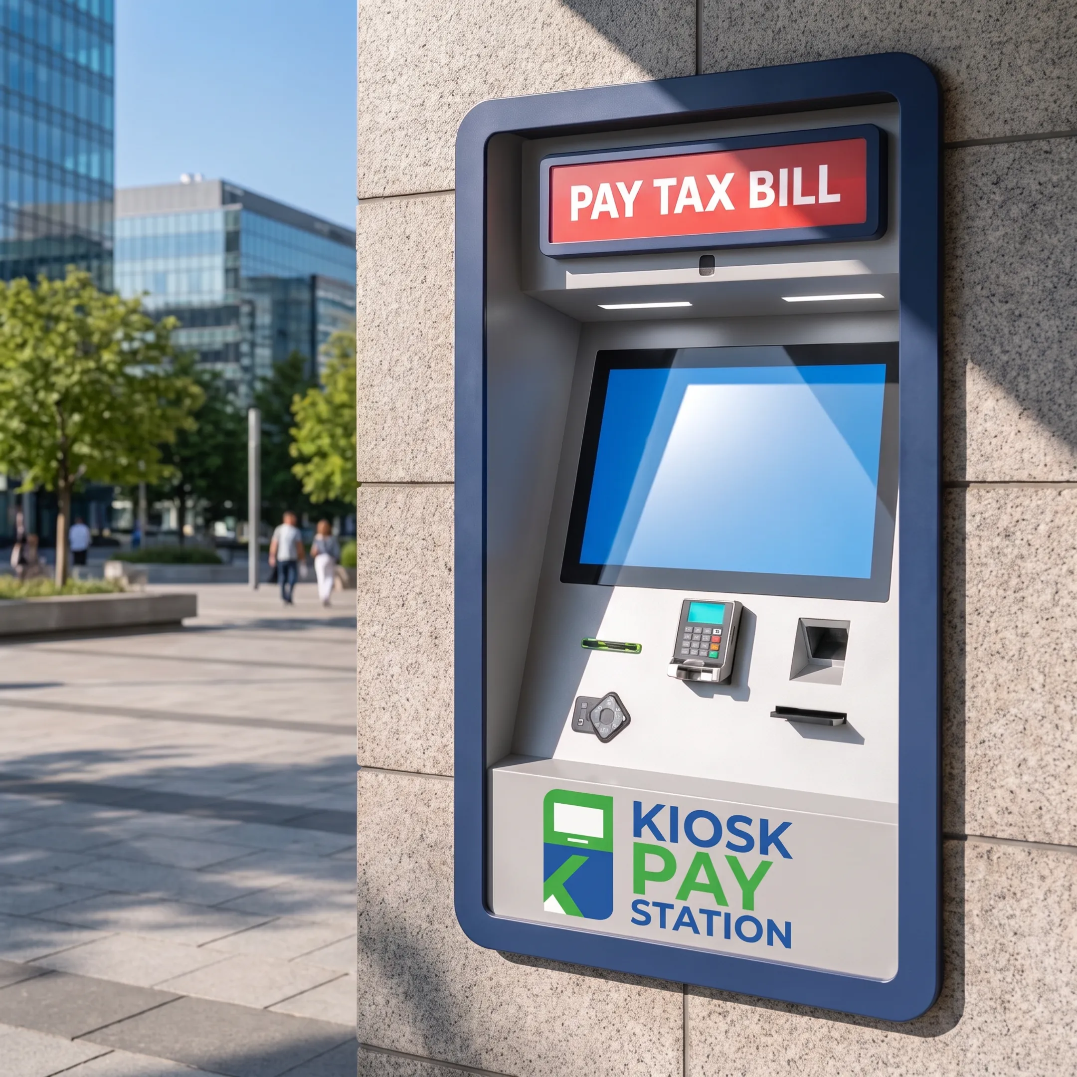 Constituent using a secure payment kiosk