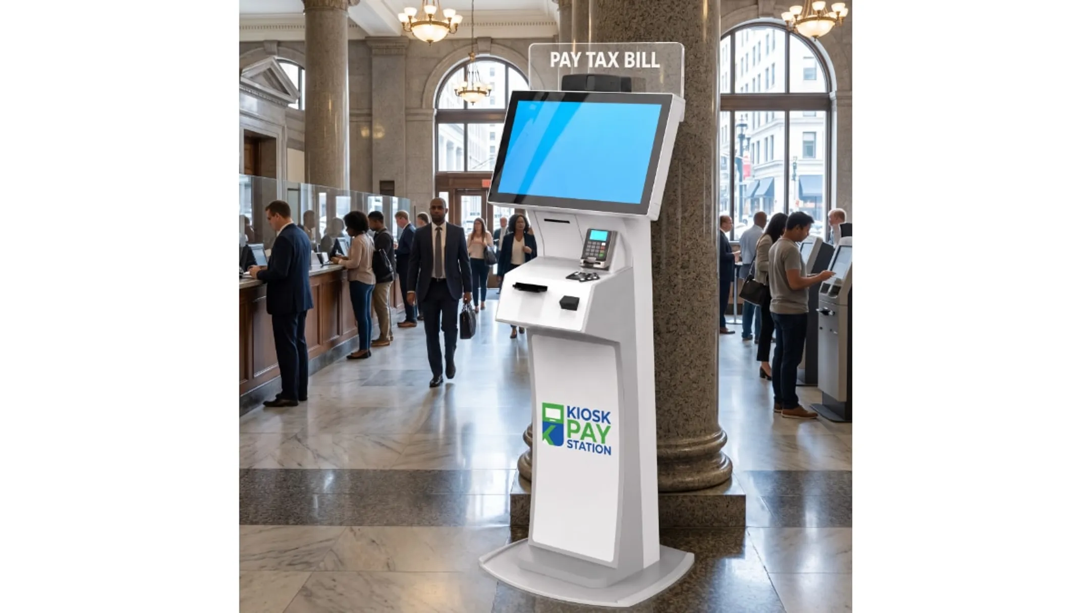 Self-service payment kiosk supporting cash card and e-wallet transactions