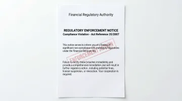 Regulatory compliance fine document illustrating financial penalties from poor staff knowledge management
