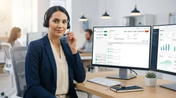 Contact center agent receiving real-time sentiment alert on desktop interface during call