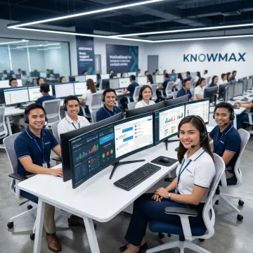 Omnichannel customer support agents in a Philippine contact center using AI-powered knowledge management tools