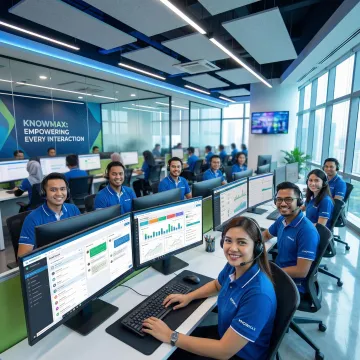 Omnichannel customer support agents using AI-powered knowledge management platform in Malaysia