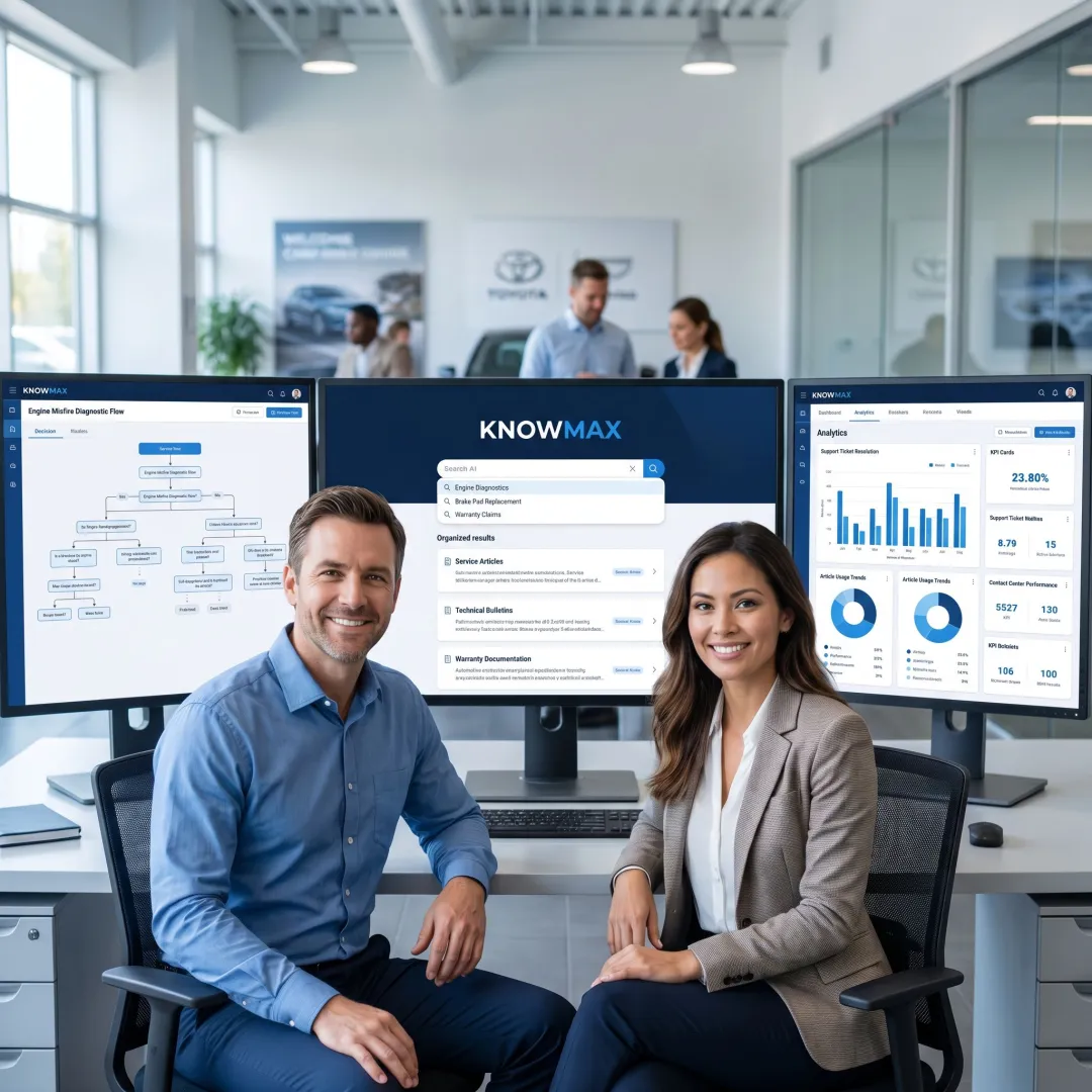Automotive knowledge management platform dashboard