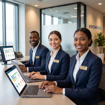 Hospitality staff using LMS training platform