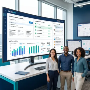 Insurance customer service platform dashboard