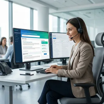 Contact center agent using AI-powered knowledge platform to resolve customer query