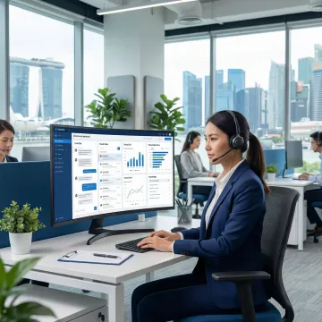 Omnichannel customer support integration dashboard showing unified agent workspace across chat, voice, and email channels