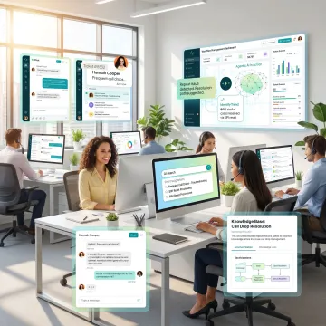 Team managing digital customer service workflows