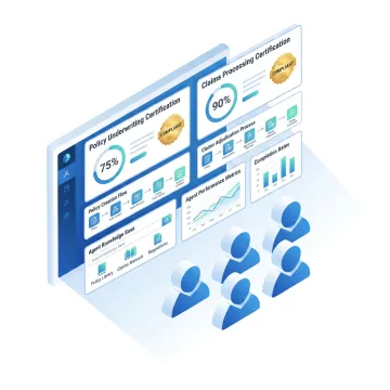 Insurance agent training platform dashboard