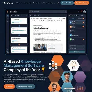 AI-powered knowledge management platform interface