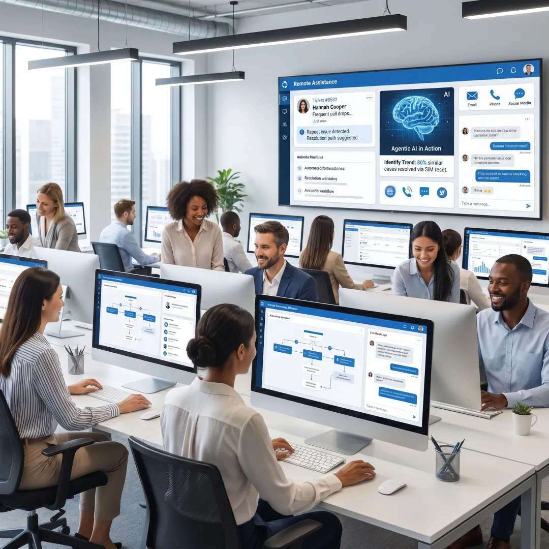 Remote support software dashboard for customer assistance teams
