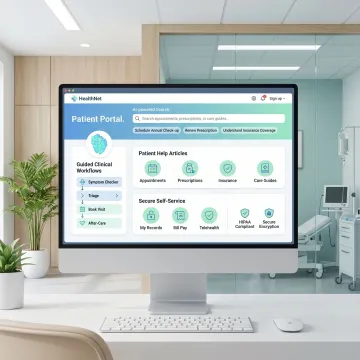 Healthcare self-service platform dashboard