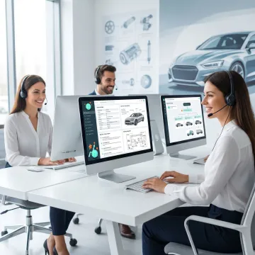 Automotive support team using remote assistance software