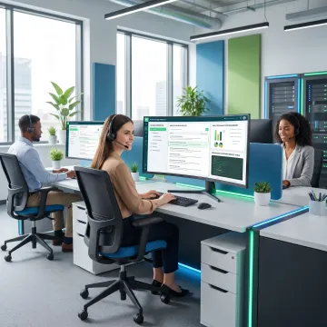 Customer support team using AI-powered knowledge platform