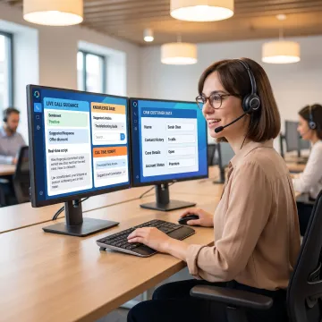 AI agent assist dashboard for contact center agents