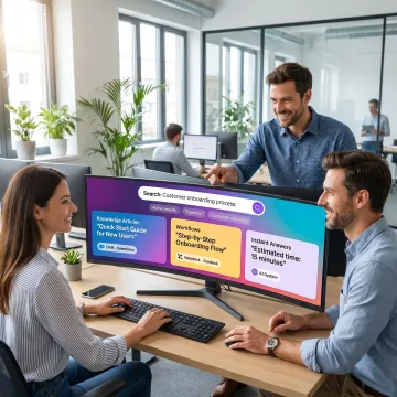 AI-powered enterprise search dashboard for support teams