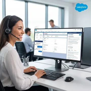 AI knowledge platform integrated inside Salesforce for contact center agents