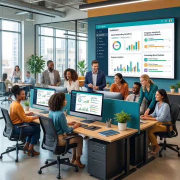 Knowmax agent onboarding dashboard for contact center teams