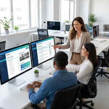 Manager onboarding new support agents using Knowmax