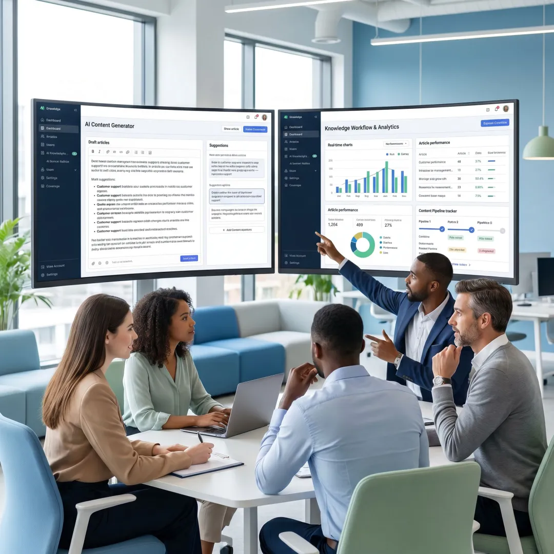 Team managing AI knowledge content